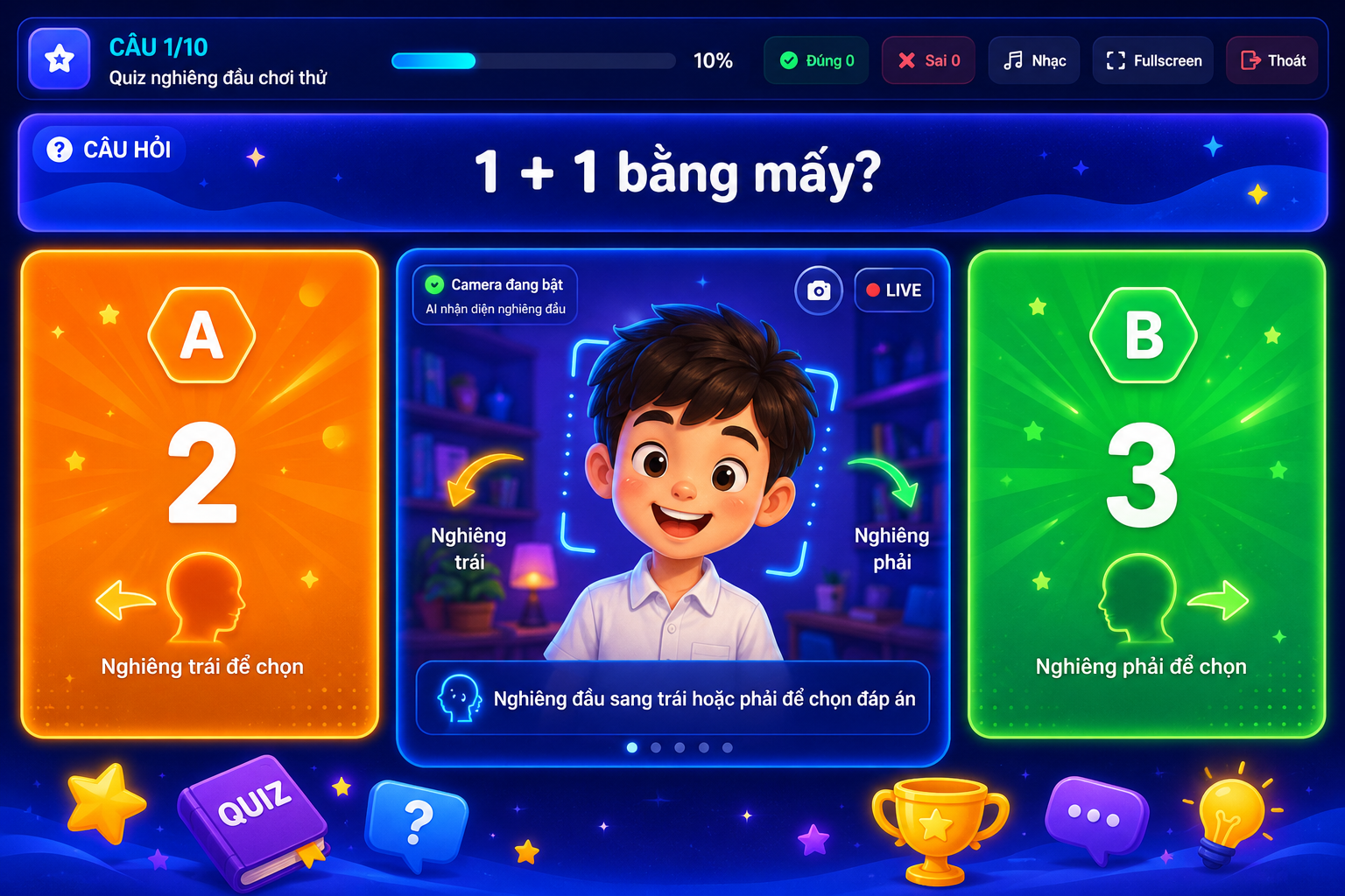 Quiz Nghiêng Đầu